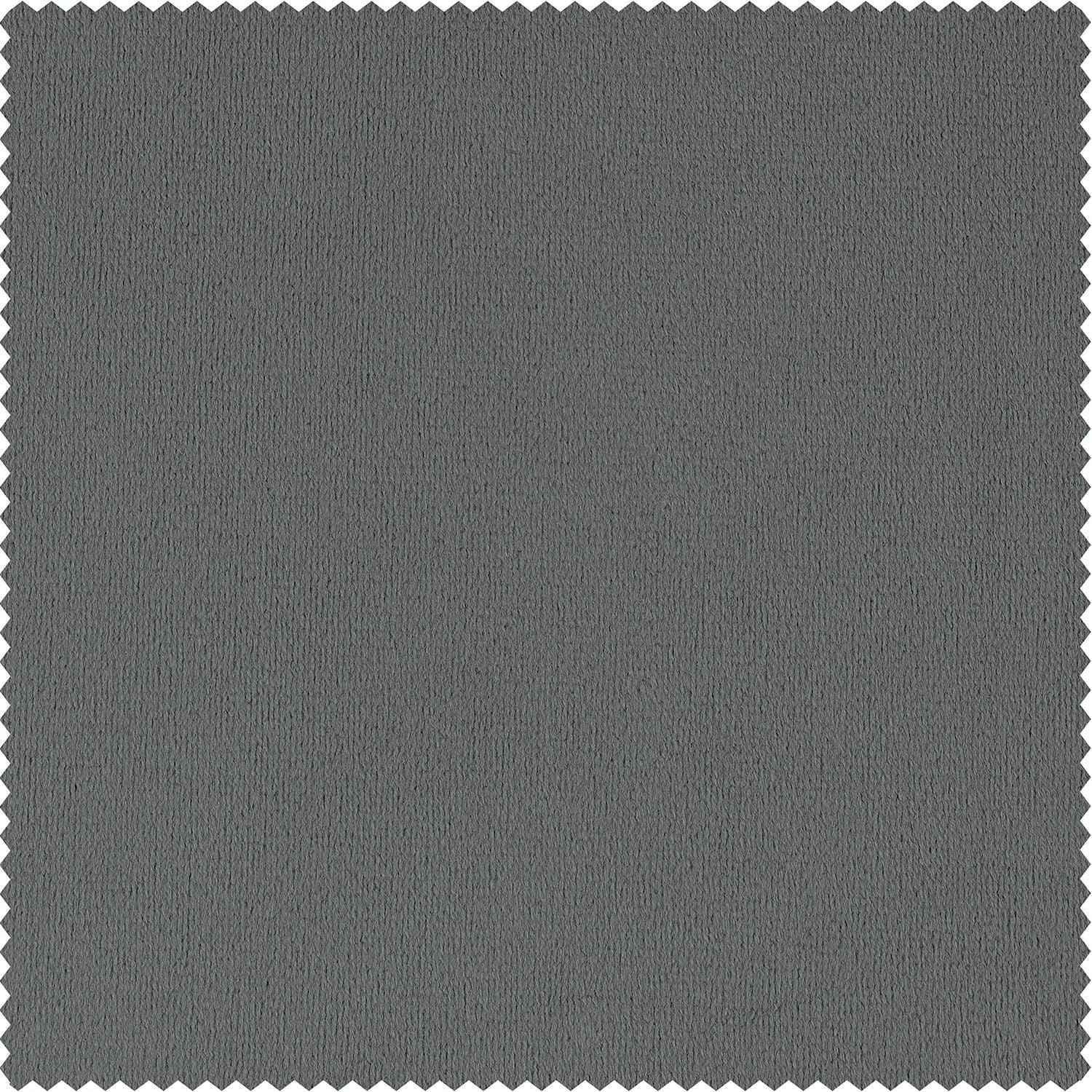 Silver Grey Signature Velvet Roman Shade - Elegant Window Treatment for Living Room & Bedroom | Blackout & Light Filtering Options