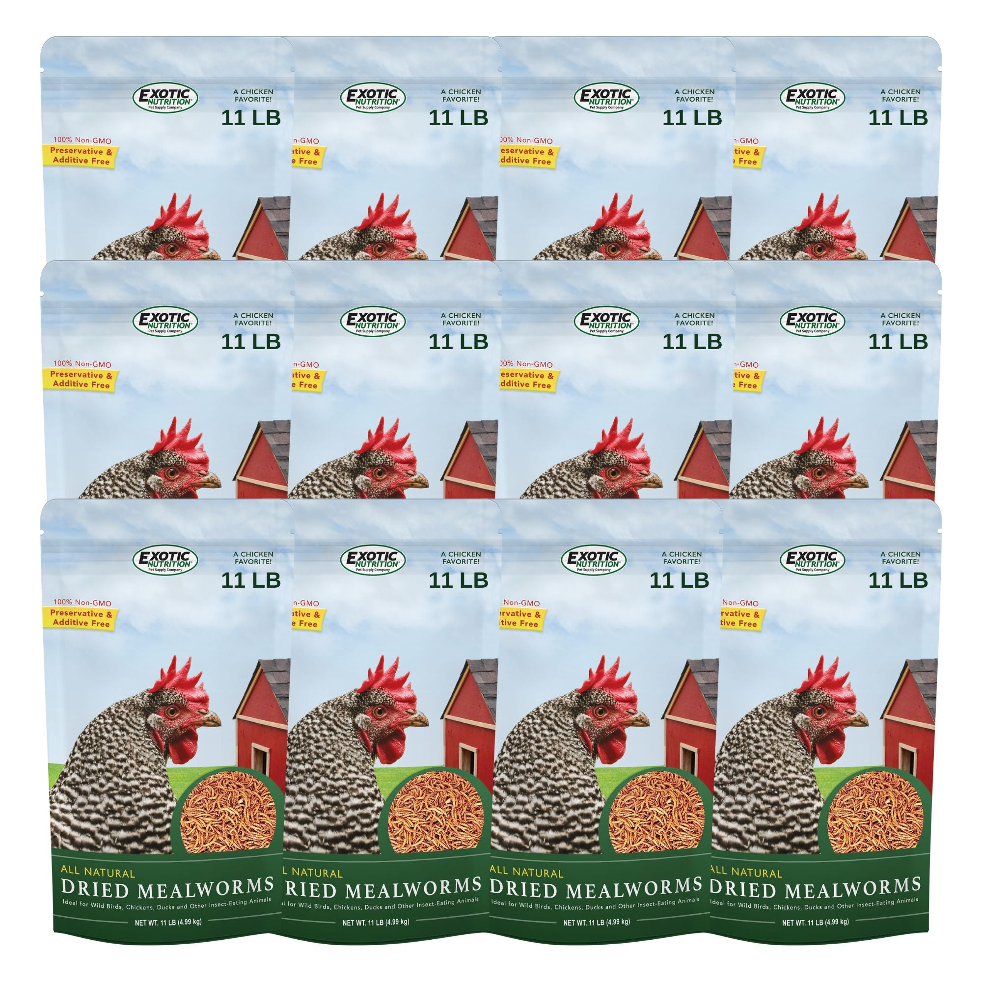 Premium Dried Mealworms Bulk - High Protein Natural Bird & Chicken Feed - Perfect for Wild Birds, Poultry, Reptiles & Fishing Bait