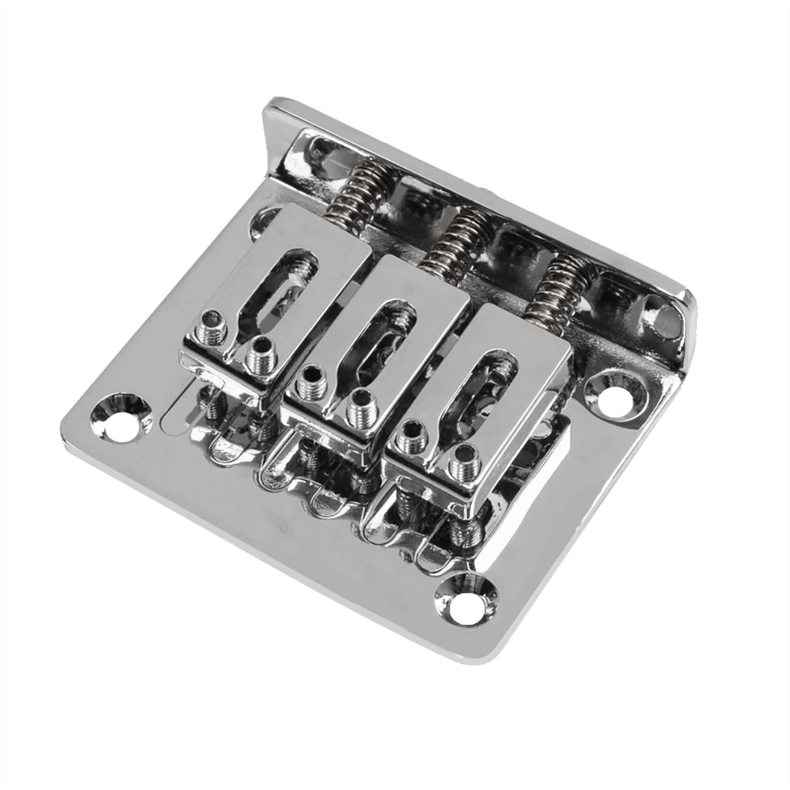 Adjustable 3-String Electric Guitar Bridge Tailpiece - Silver | Replacement Part for Electric Guitars | Perfect for DIY Repairs & Upgrades