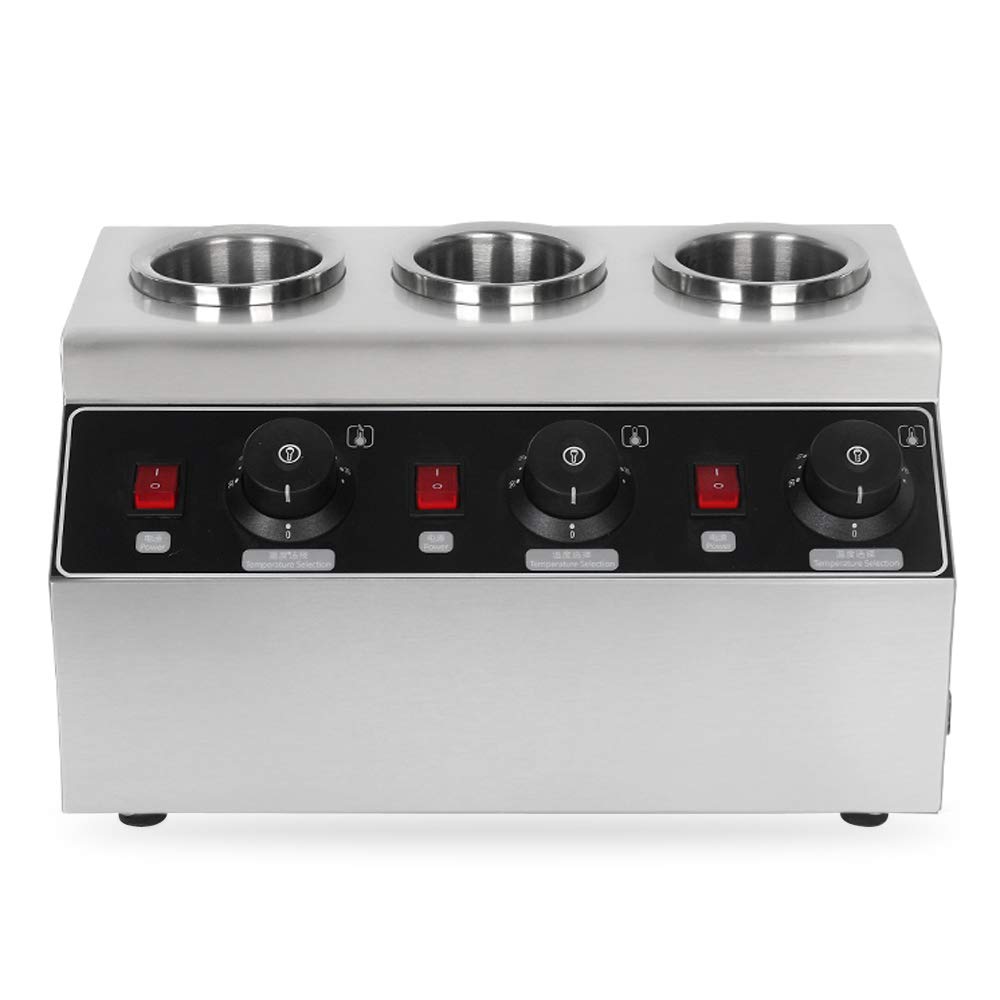 240W Electric Food Warmer - Multifunctional Sauce, Jam, Chocolate, Butter & Cheese Heater with 3 Squeeze Bottles | Perfect for Restaurants, Bakeries & Home Kitchen Use