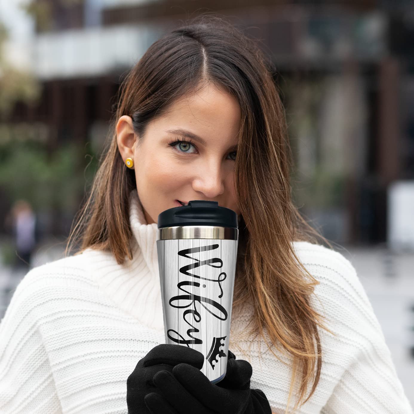 I Love You Tumbler - Romantic Gift for Wife - Anniversary & Birthday Present for Her - Perfect for Coffee & Tea Lovers