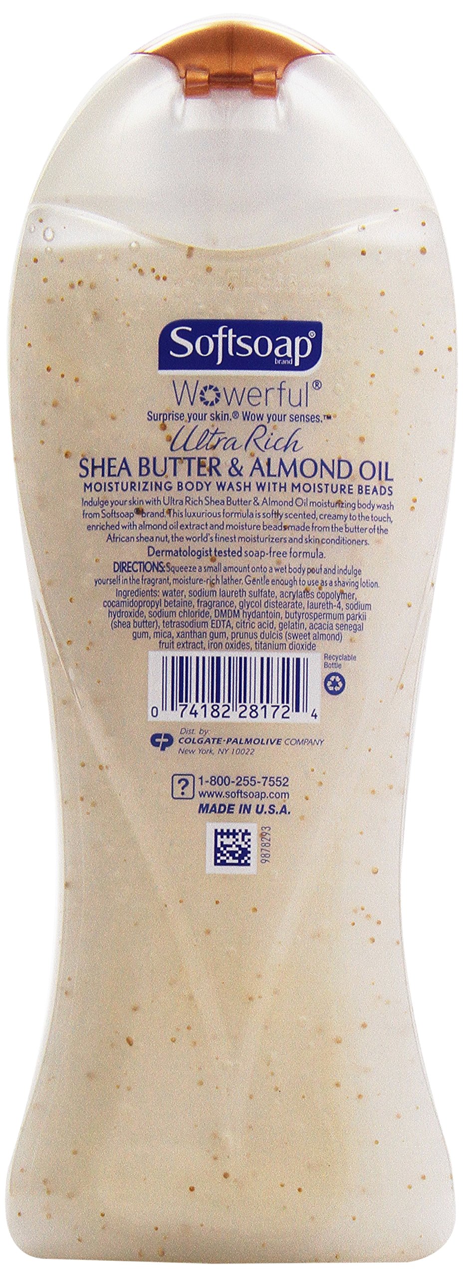 Softsoap Shea & Almond Body Wash - 15 oz | Moisturizing & Nourishing Shower Gel for Dry Skin | Perfect for Daily Use & Relaxing Bath Time