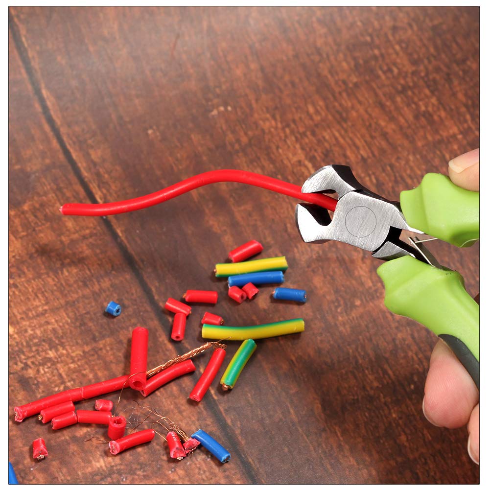 SPEEDWOX 4 Inch Mini End Nipper Pliers - Precision Wire Cutters for Guitar Strings, Jewelry Making, Beading & Shoe Repair | Spring-Loaded Small End Cutting Nippers for DIY Crafts & Electronics