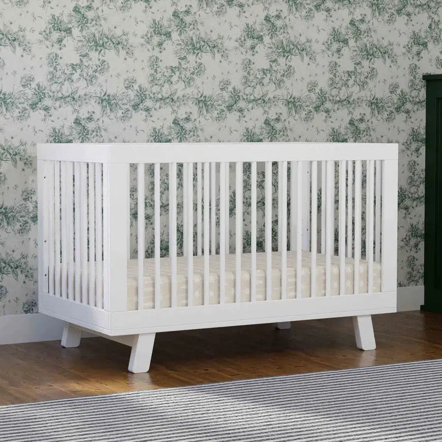 Babyletto Hudson 3-in-1 Convertible Crib - White | Modern Nursery Furniture for Newborn to Toddler | Safe & Stylish Baby Bed for Nursery, Bedroom & Daycare