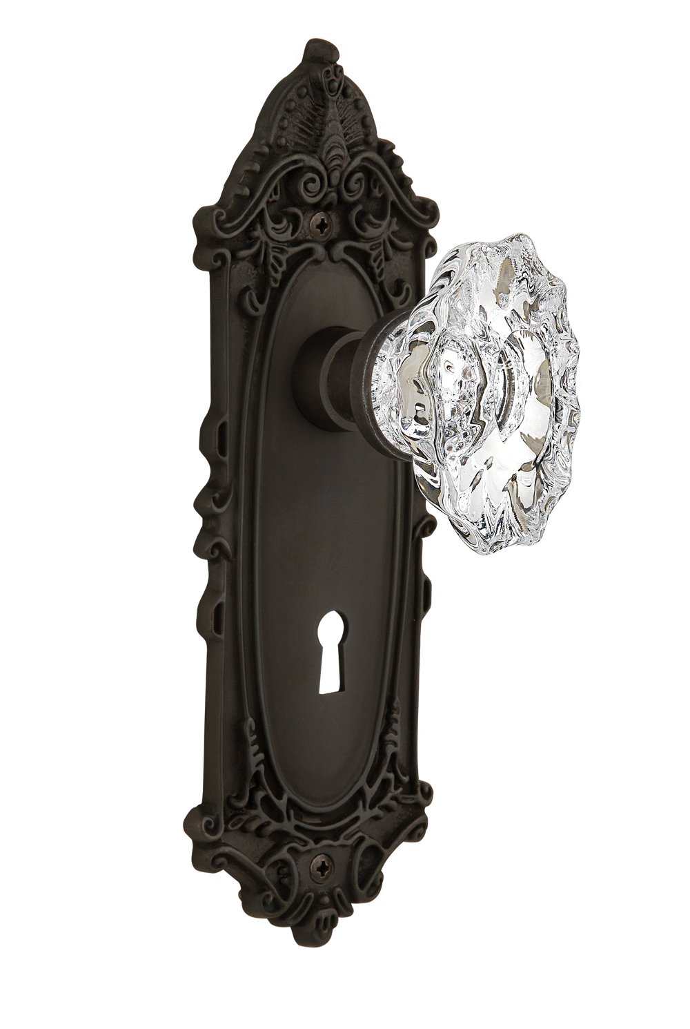Nostalgic Warehouse Victorian Keyhole Plate & Chateau Knob Set - 2.75