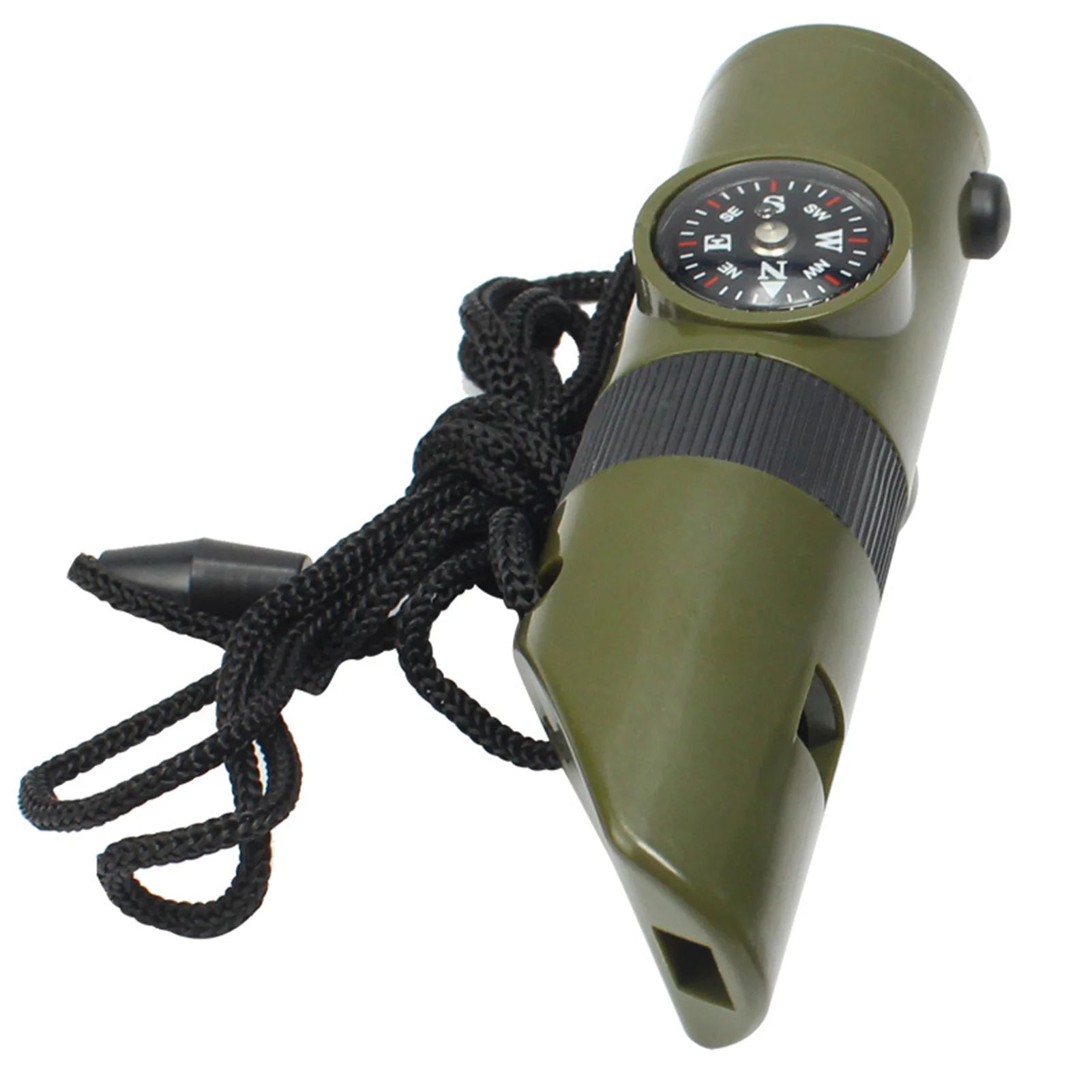 7 in 1 Emergency Survival Whistle - Outdoor Multifunctional Safety Tool with Compass, Thermometer & Fire Starter for Camping, Hiking & Survival Kits