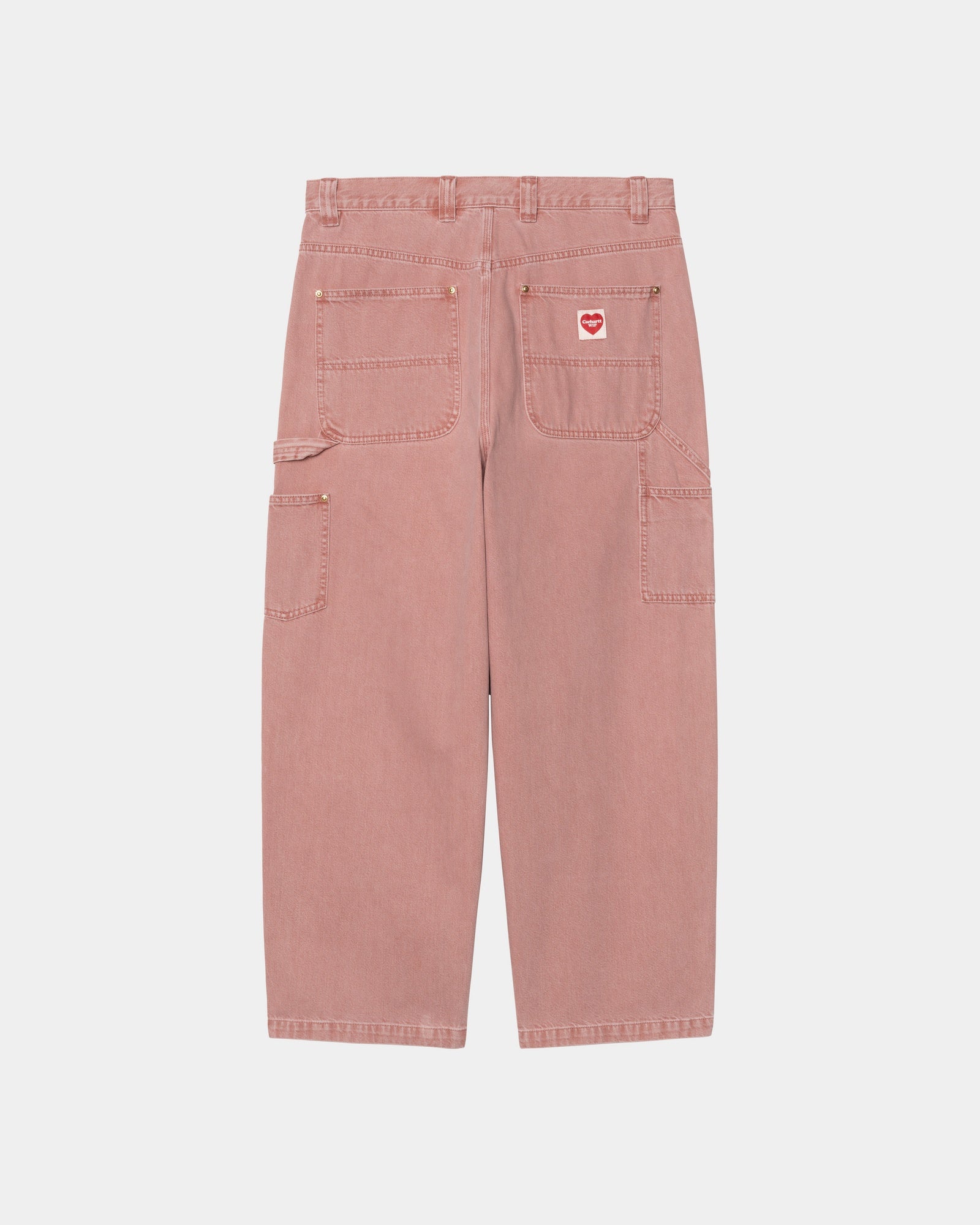 Nash OG Double Knee Work Pants for Men - Sulfur Red Enzyme Bleach Washed | Durable & Stylish Workwear for Construction, Carpentry & Outdoor Activities