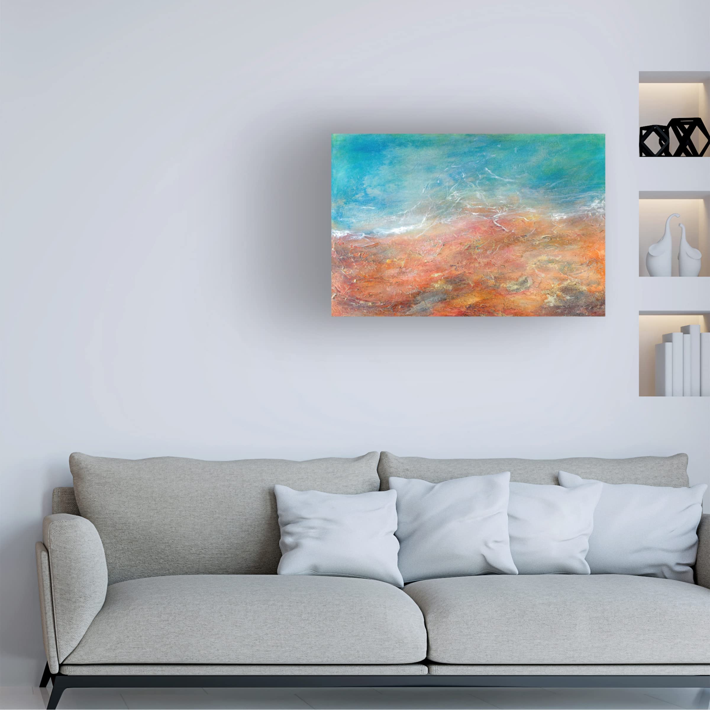 Trademark Fine Art 'Somewhere Beyond The Sea' Canvas Wall Art by Brazen Edwards - Coastal Home Decor for Living Room, Bedroom & Office
