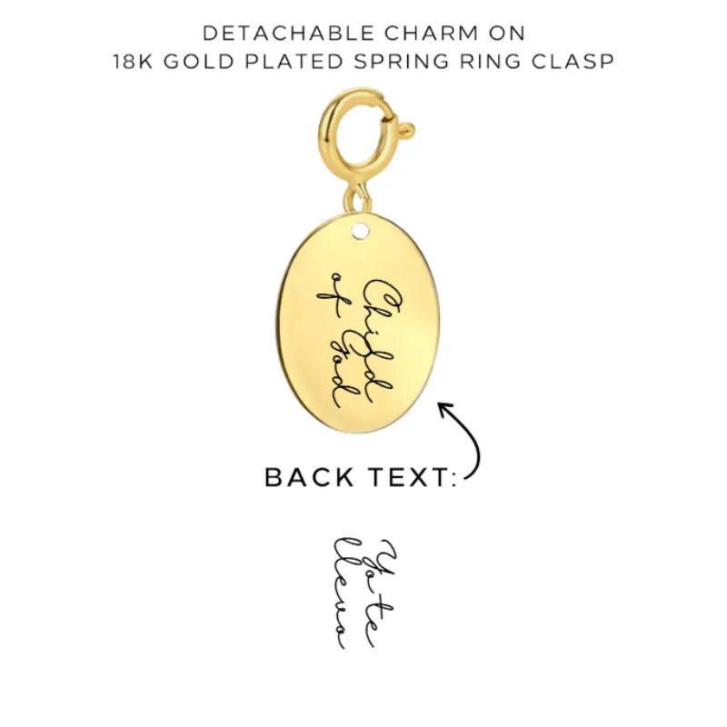 Personalized Engraved Charms with Detachable Clasp - Custom Name Jewelry for Necklaces & Bracelets - Perfect for Gifts, Anniversaries & Special Occasions