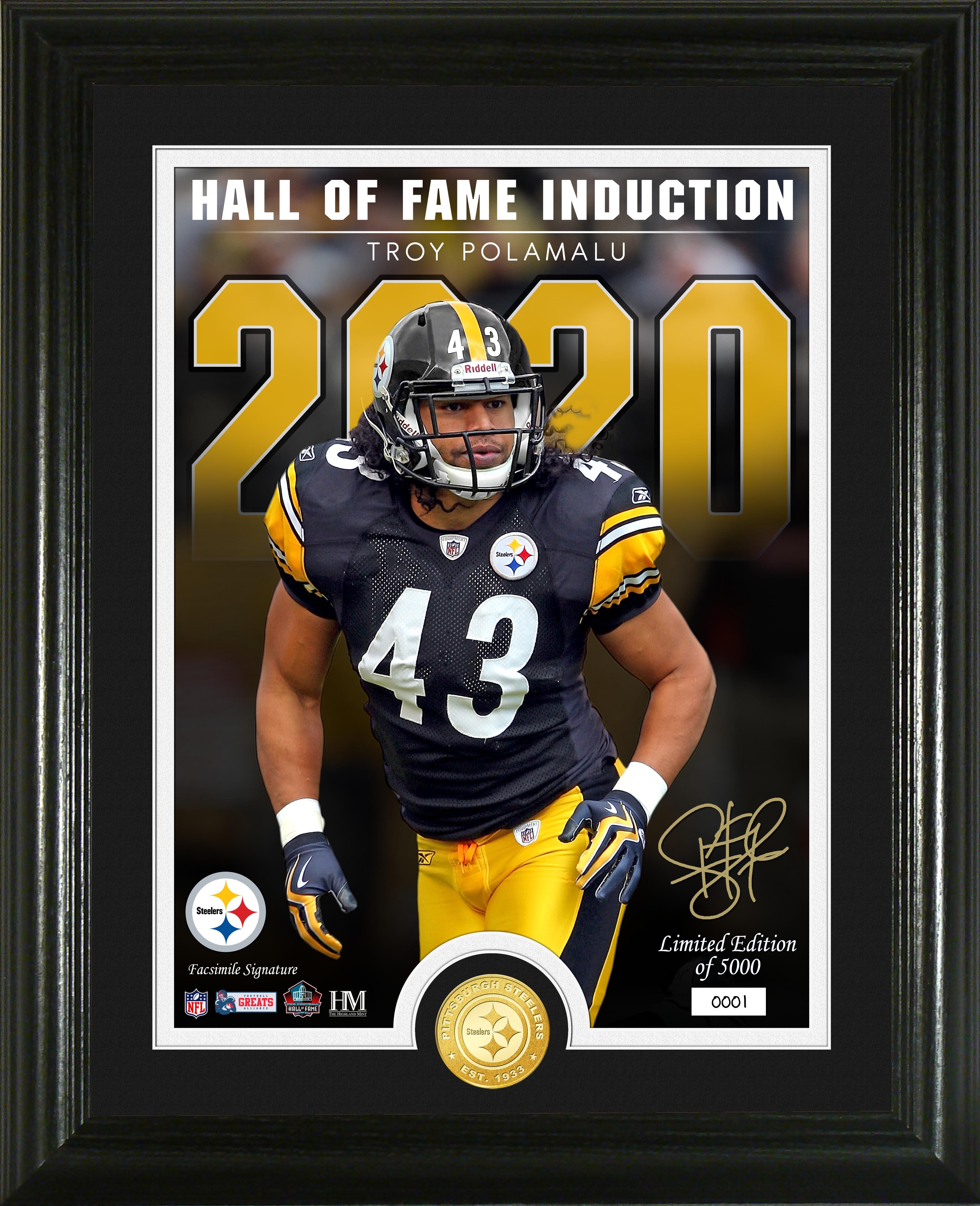Troy Polamalu Signature Series Bronze Coin Collectible - Limited Edition NFL Memorabilia for Fans & Collectors - Perfect for Display, Gifts, and Sports Memorabilia Collections