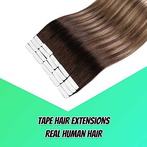 20 Pcs 50 Grams Tape in Human Hair Extensions - Remy Hair for Natural Look & Volume - Perfect for Daily Wear, Parties & Special Occasions