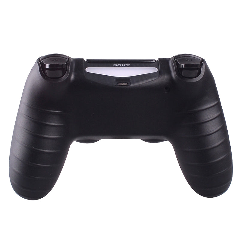 eXtremeRate Black Silicone Rubber Soft Grip Cover Case for PS4 Controller - Non-Slip, Ergonomic Design for Enhanced Gaming Comfort (P4CC0001) - Perfect for Long Gaming Sessions & Competitive Play