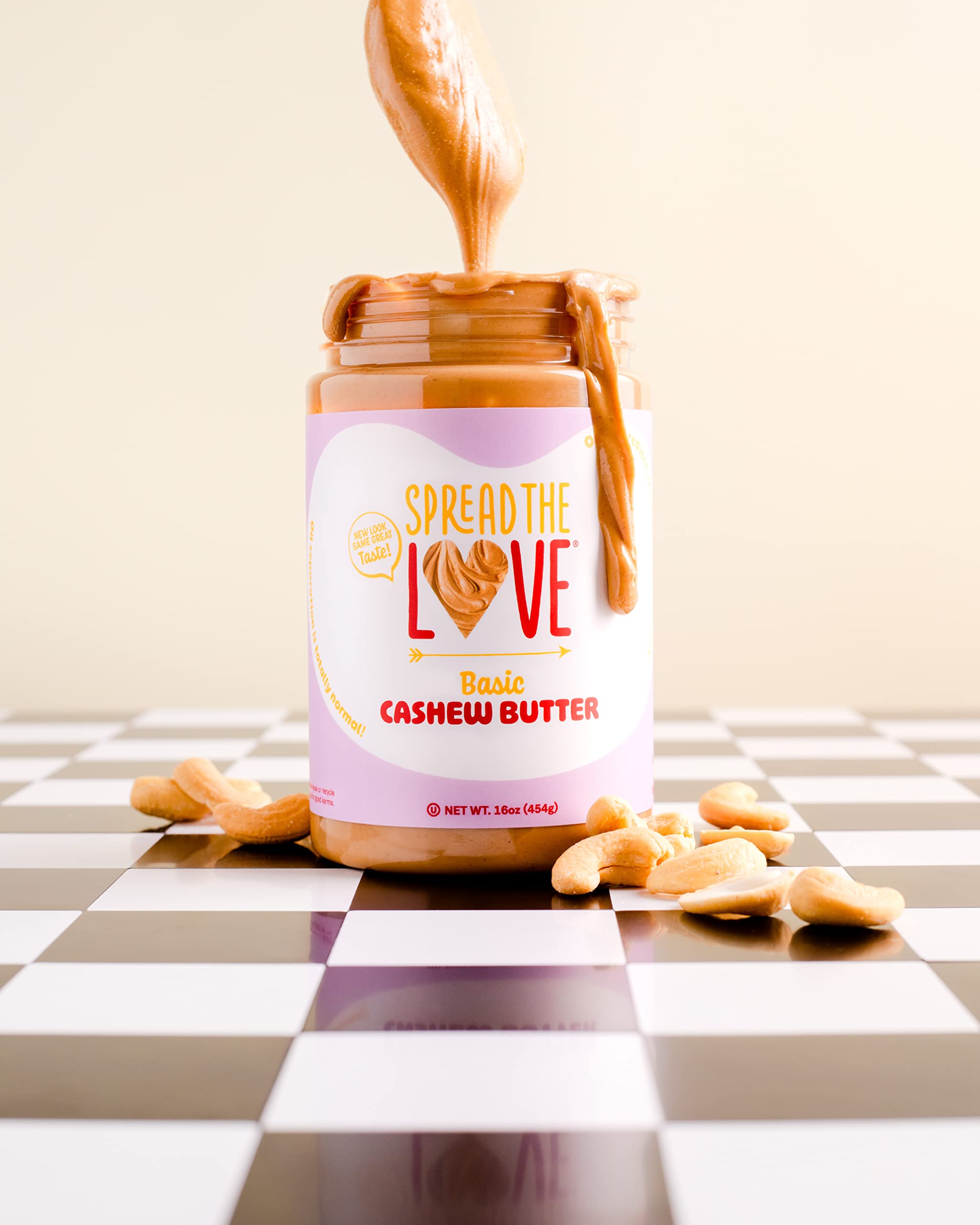 Organic Creamy Cashew Butter 16oz - All Natural, Vegan, Gluten-Free, No Added Salt/Sugar, Non-GMO, Raw - Perfect for Smoothies, Baking & Healthy Snacks (6-Pack)