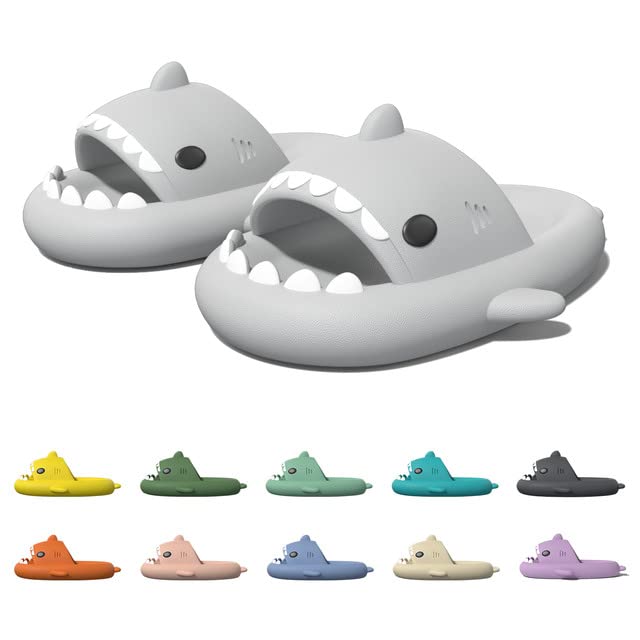 Premium Shark Slippers for Women & Men - Non-Slip Beach Sandals, Comfortable Summer House Shoes for Indoor/Outdoor Use - Perfect for Poolside, Vacation, and Relaxing at Home