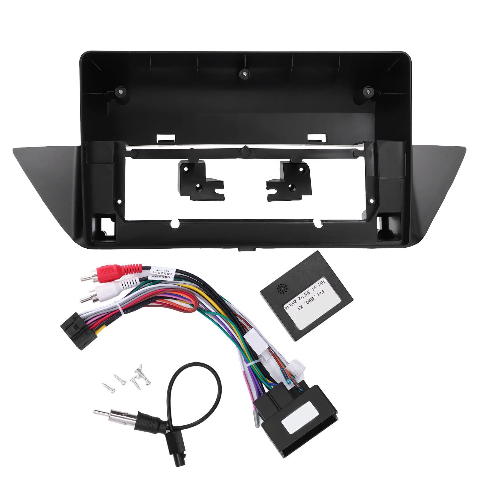Aramox 10.1 Inch Car Stereo Dashboard Mount Kit - 2 DIN Radio Fascia Panel Frame Replacement for BMW X1 E83 2010-2014 | Perfect for Aftermarket Head Unit Installation & Car Audio Upgrade