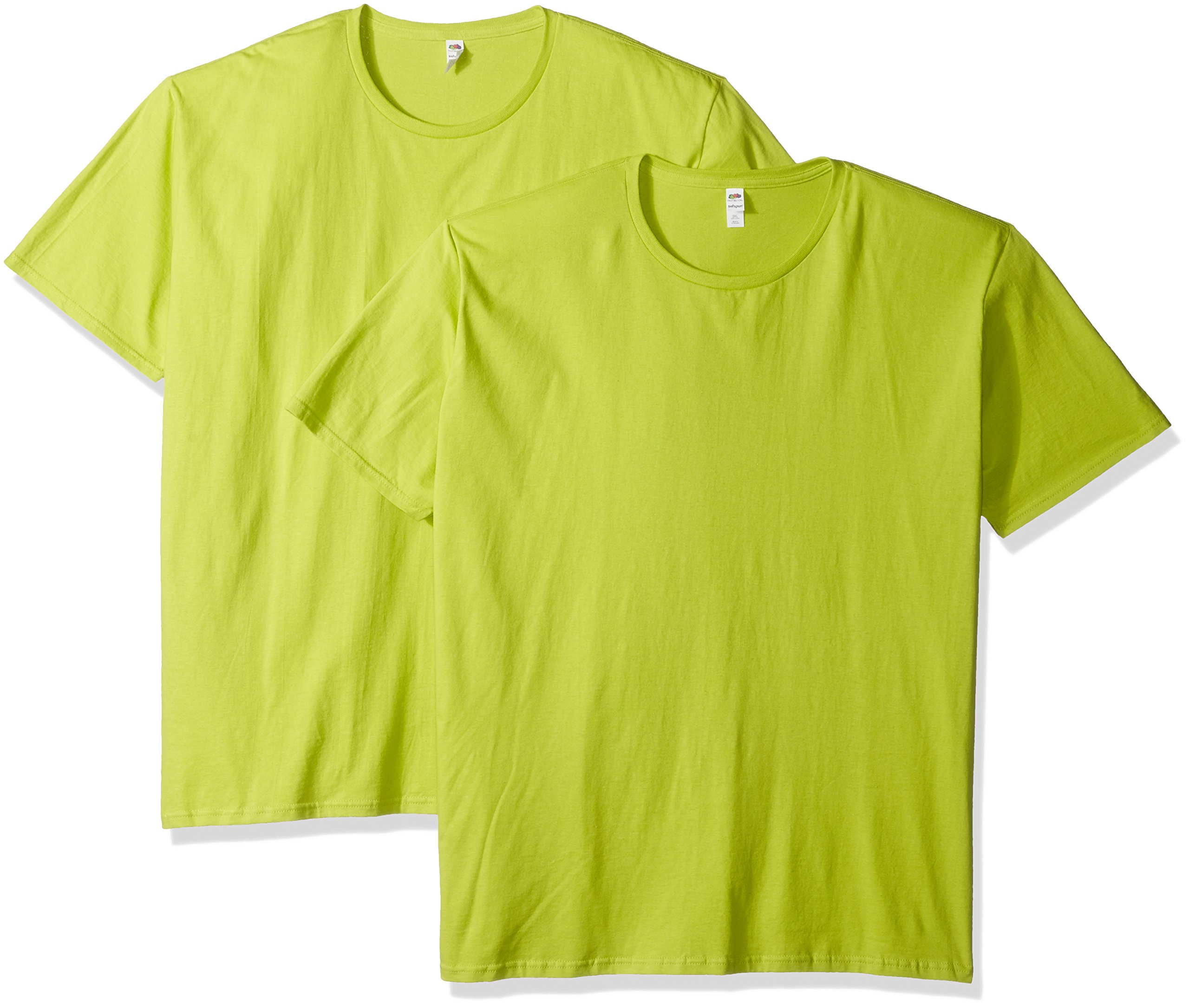 Fruit of the Loom Men's Lightweight Cotton Crew Neck T-Shirts Multipack - Soft Breathable Undershirts for Everyday Wear, Workout & Layering