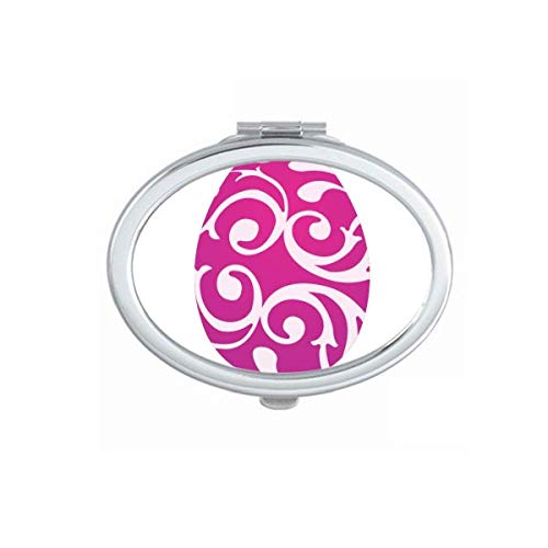 DIYthinker Easter Religious Festival Purple Egg Design Portable Folding Mirror - Double-Sided Handheld Makeup Mirror for Travel, Home, and Easter Decorations