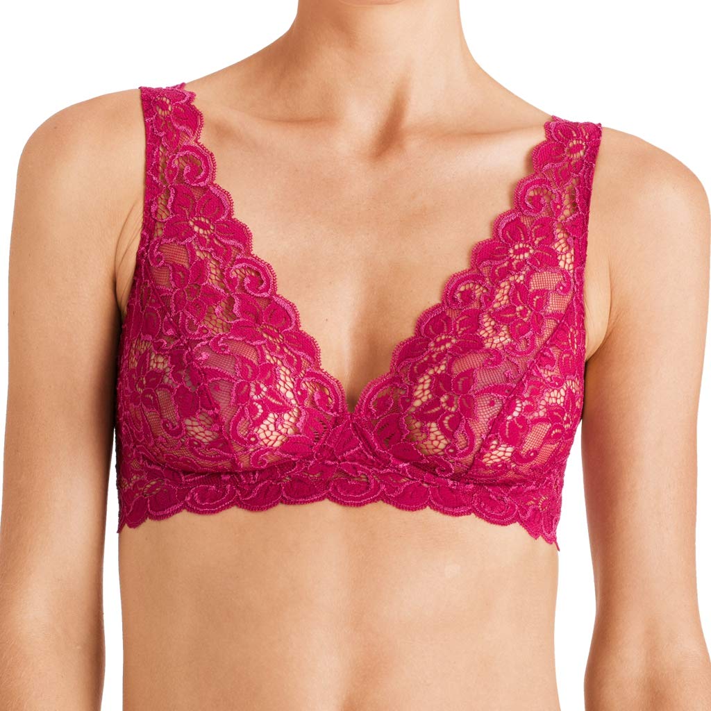 HANRO Women's Luxury Moments Lace Soft Cup Bra - Comfortable Wireless Bralette for Everyday Wear, Sleep & Lounge