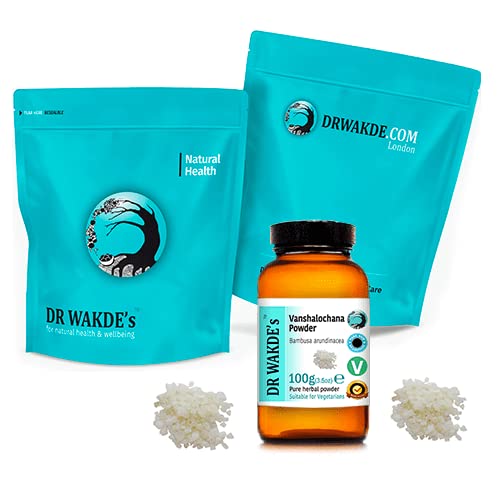 DR WAKDE'S Vanshalochana Powder (Bambusa arundinacea) - 500g (1.1lb) | 100% Pure Natural Bamboo Powder | Raw Dried Fine Powder | Vegan & Premium Grade | No Additives | Perfect for Herbal Remedies, Aromatherapy & Natural Skincare
