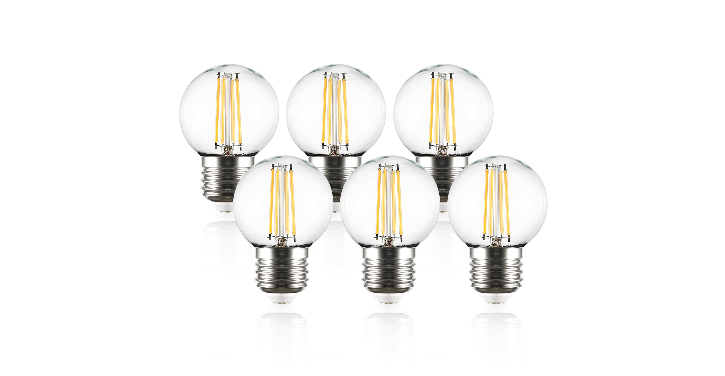 Koby G16.5 Clear LED Filament Light Bulb - Vintage Style Edison Bulb, 60W Equivalent, E26 Base, Warm White 2700K - Perfect for Chandeliers, Pendant Lights & Home Decor