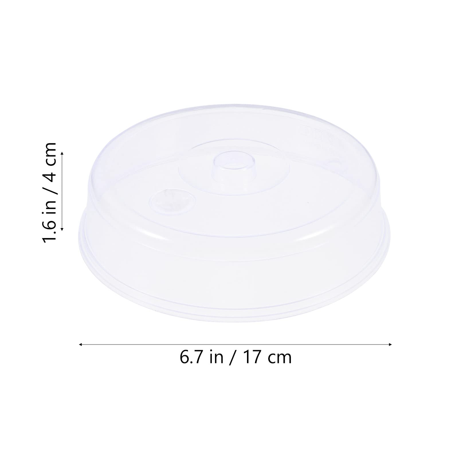 Veemoon 4-Piece Microwave Oven Dish Cover Set - BPA-Free Splatter Guard Lids for Refrigerator & Food Storage - Clear Plastic Plate Covers for Kitchen - Perfect for Meal Prep, Leftovers & Microwave Cooking