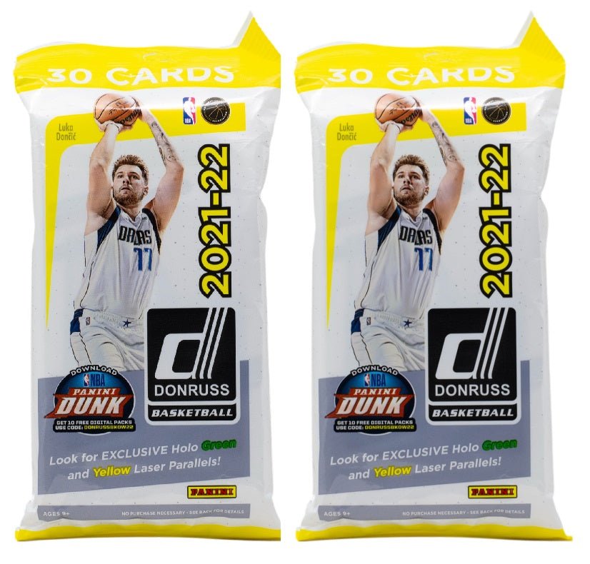 2021/22 Panini Donruss NBA Basketball Trading Cards - Lot of 2 Value Packs | Collectible Sports Cards for Trading & Investment | Perfect for NBA Fans, Collectors & Fantasy Basketball Enthusiasts
