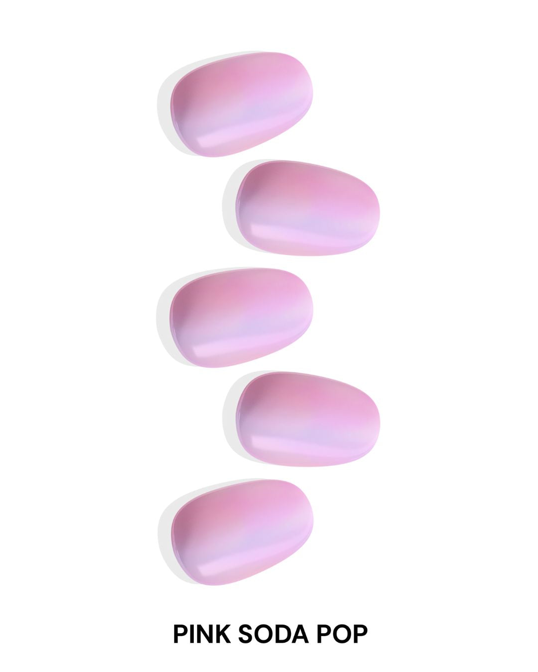 Pink Soda Pop Gel Nail Stickers - Long Lasting DIY Nail Art Decals for Women, 24PCS Waterproof Nail Stickers Set - Perfect for Parties, Weddings, Vacations & Everyday Nail Designs