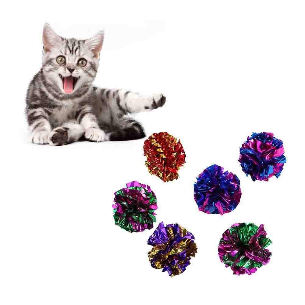U-K Crinkle Balls Cat Toys - 10 Pack Interactive Rustle Balls for Cats - Handcrafted Pet Toys for Play & Exercise - Perfect for Indoor Play, Training & Bonding