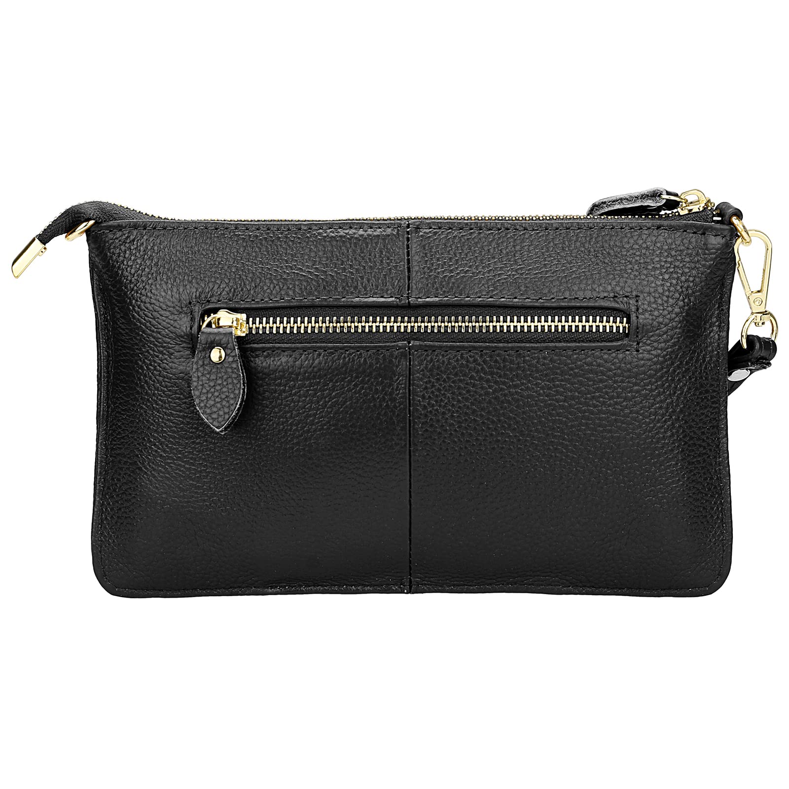 Uromee Genuine Leather Wristlet Wallet Clutch Purse for Women - Crossbody Handbag with Detachable Shoulder Strap | Perfect for Parties, Date Nights & Everyday Use