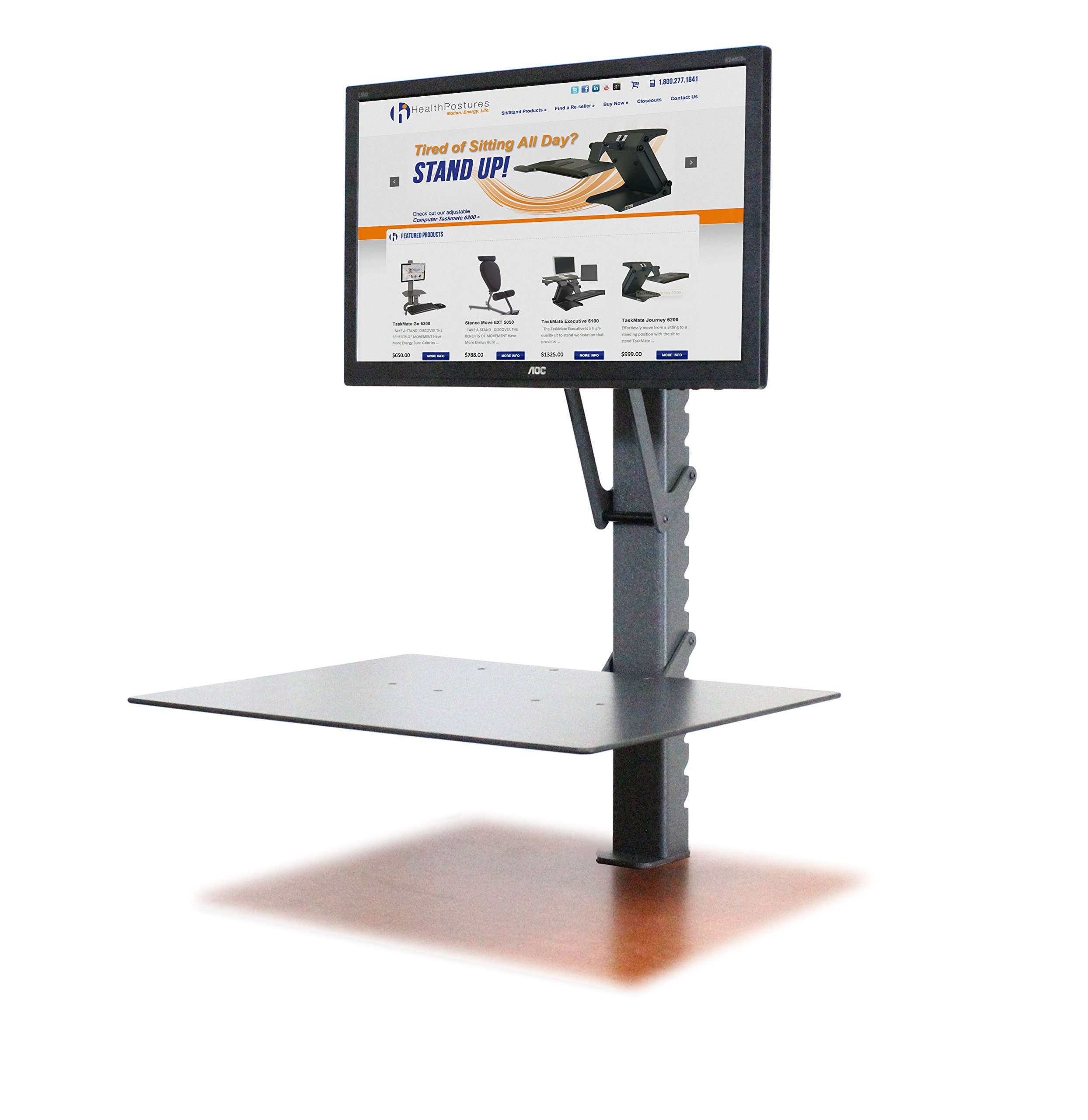 Adjustable Manual Standing Desk - Ergonomic Height Adjustable Workstation for Home & Office - Perfect for Remote Work, Gaming, and Study