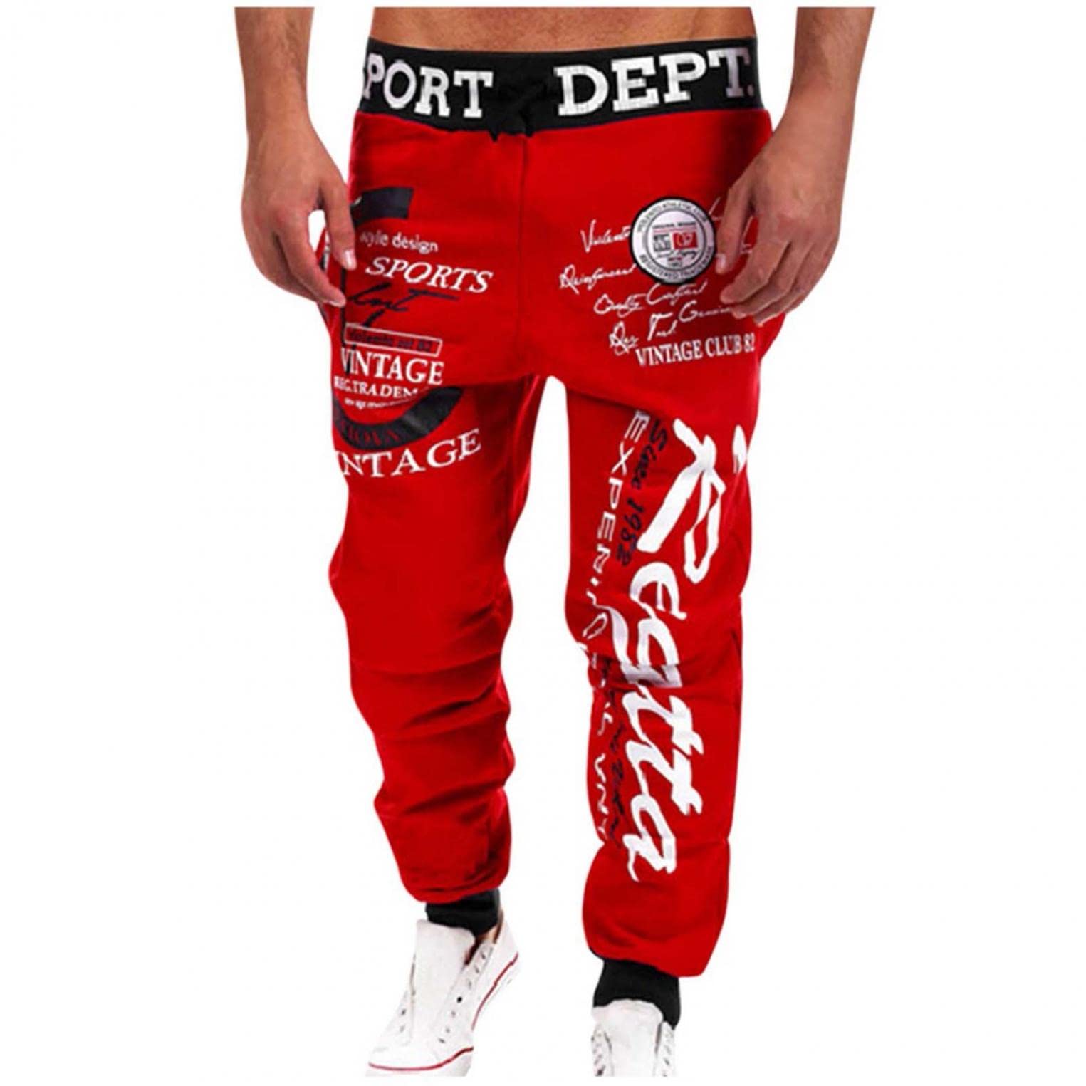 Kadola Men's Fashion Sweatpants - Long Baggy Joggers with Pockets, Athletic Track Pants for Casual Wear, Gym & Lounge - 2 Pack