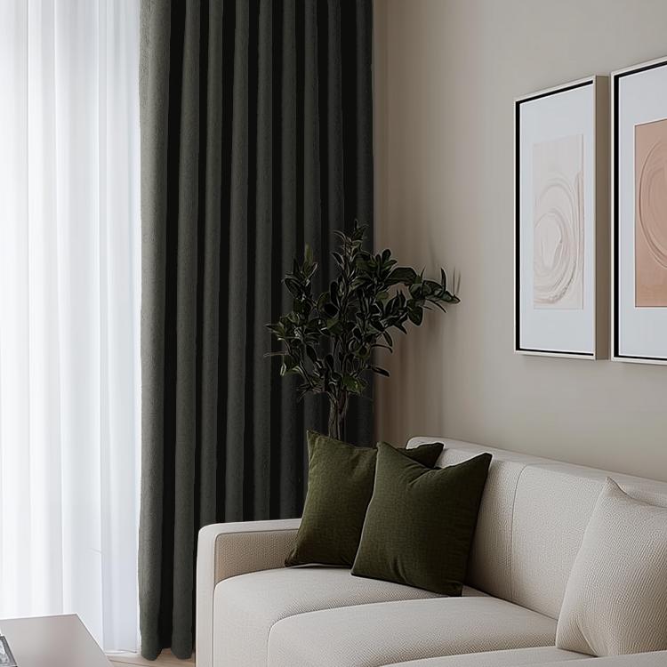 Windsor Jacquard Grey Blue Floral Blackout Curtains - Heavyweight Classic Custom Drapes for Living Room & Bedroom - Noise Reducing & Thermal Insulated Window Treatments