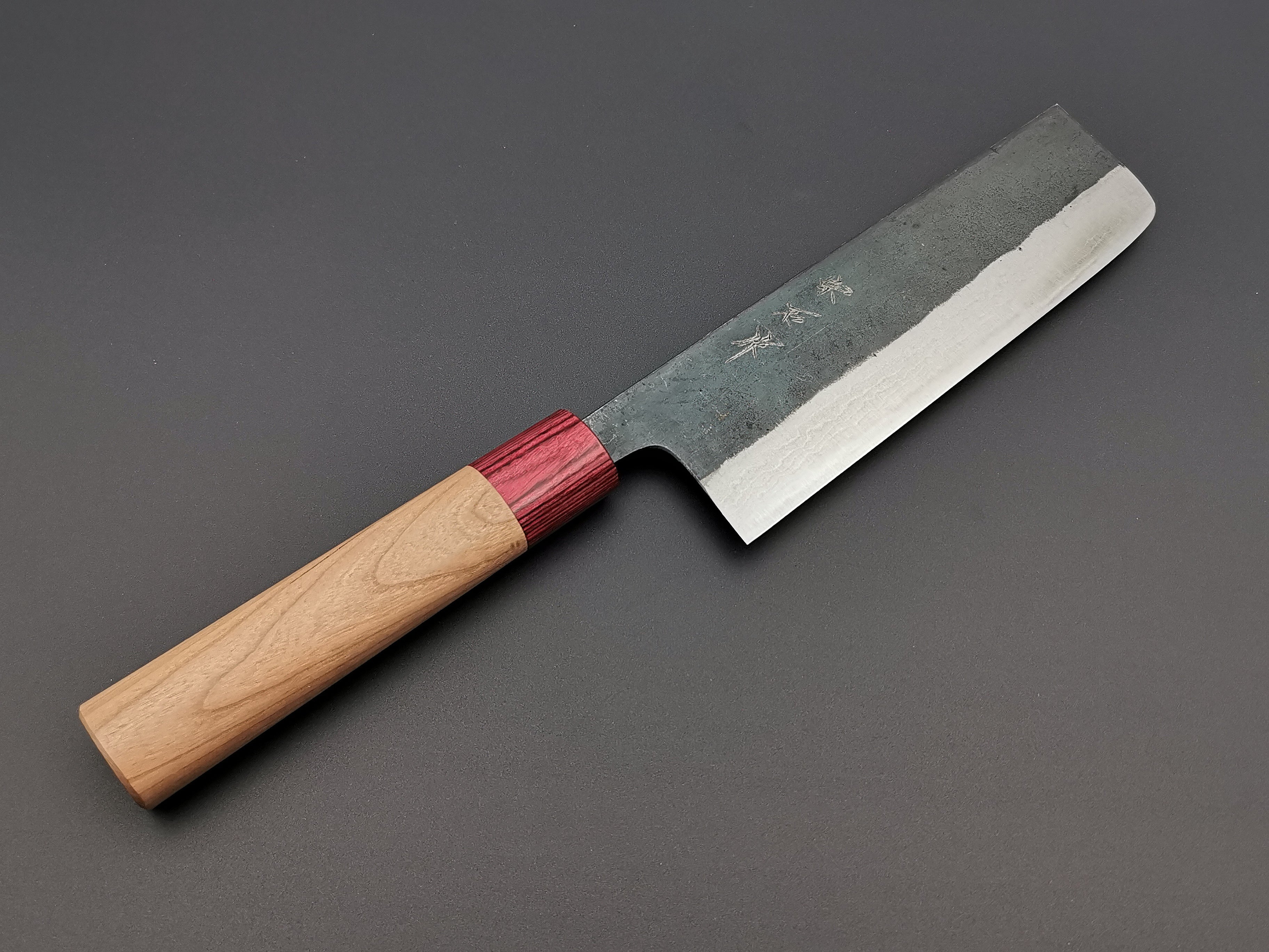 Premium Muneishi Aogami Damascus Nakiri Knife 165mm - Japanese High Carbon Steel Chef Knife for Slicing, Dicing & Chopping Vegetables - Perfect for Home Cooks & Professional Chefs