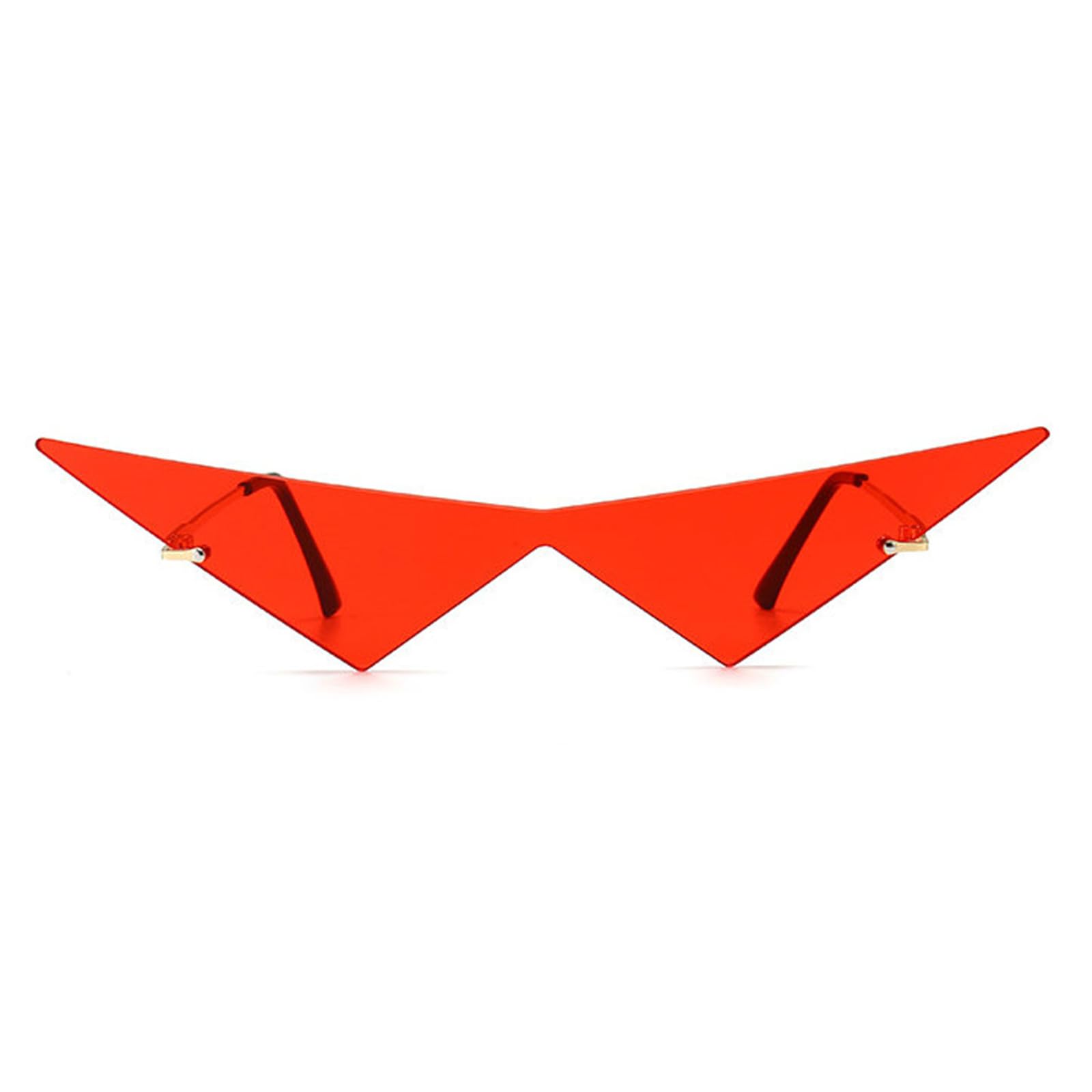 Trendy Willochra Triangle One Piece Frameless Sunglasses for Women & Men - UV Protection Ocean Lens - Perfect for Beach, Party, Prom & Outdoor Activities