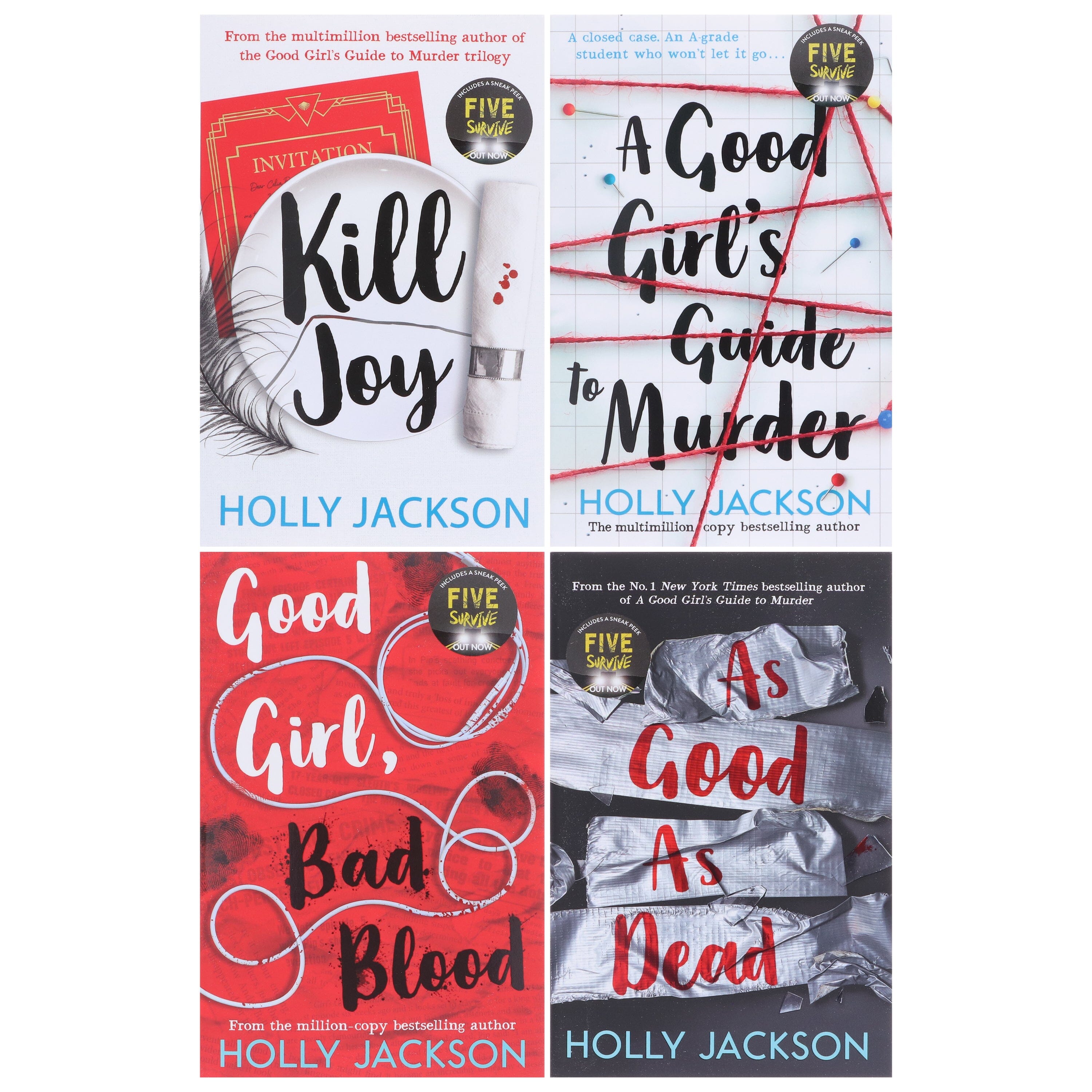 A Good Girl’s Guide To Murder Series By Holly Jackson - 4 Book Collection Set for Teens & Young Adults (Ages 14+) - Paperback Mystery Thriller Novels - Perfect for Book Clubs, Gifts & YA Readers