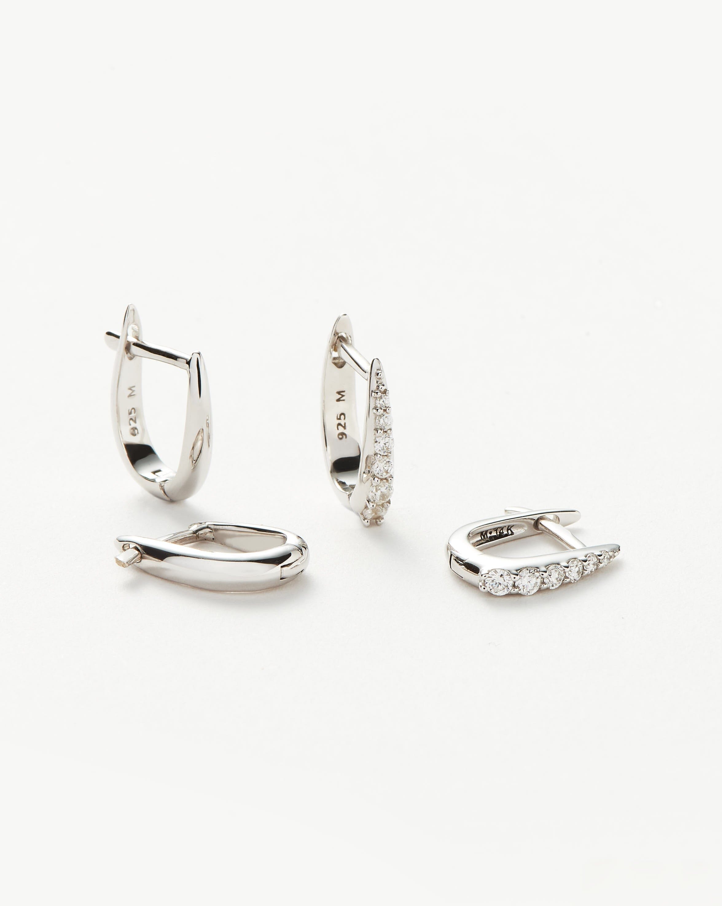 Stylish Claw Huggies Hoop Earrings Set - Trendy Gold & Silver Huggie Earrings for Women - Perfect for Everyday Wear, Parties & Gifts