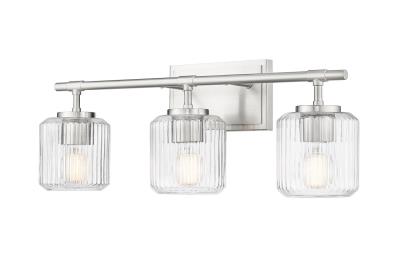 Grace Vanity Light - Modern Bathroom Vanity Lighting Fixture with Clear Glass Shades, Perfect for Makeup Vanity, Dressing Room & Bathroom Mirror Lighting
