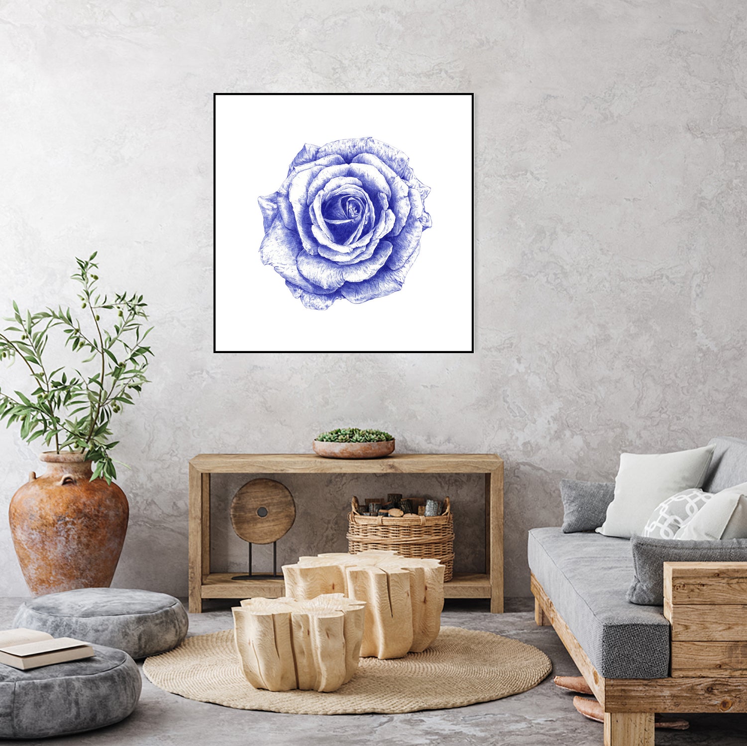 Premium Blue Rose Ballpoint Pen - Elegant Writing Instrument for Office, School & Gifts | Smooth Ink Flow for Professional Notes, Journaling & Everyday Use