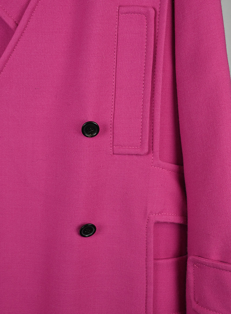 Valentino Women's Pink Wool Coat Size 40 - Elegant Winter Outerwear for Office & Evening Events