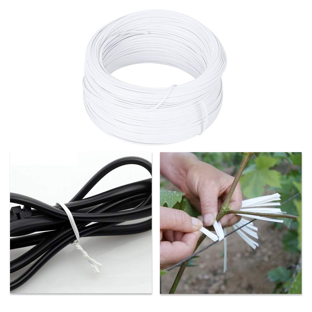 Flexible White Galvanized Iron Wire Ties for Gardening, DIY, and Home Organization - Perfect for Plant Support, Cable Management, and Craft Projects
