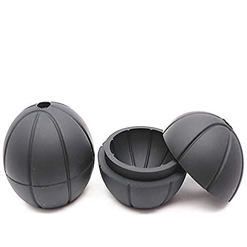 4-Piece Large Basketball Ice Molds - BPA Free Silicone Sphere Ice Ball Maker & Round Ice Cube Tray for Whiskey & Cocktails | Easy Release 3D Sports Series DIY Molds | Perfect for Party Drinks, Home Bars & Game Day Entertaining