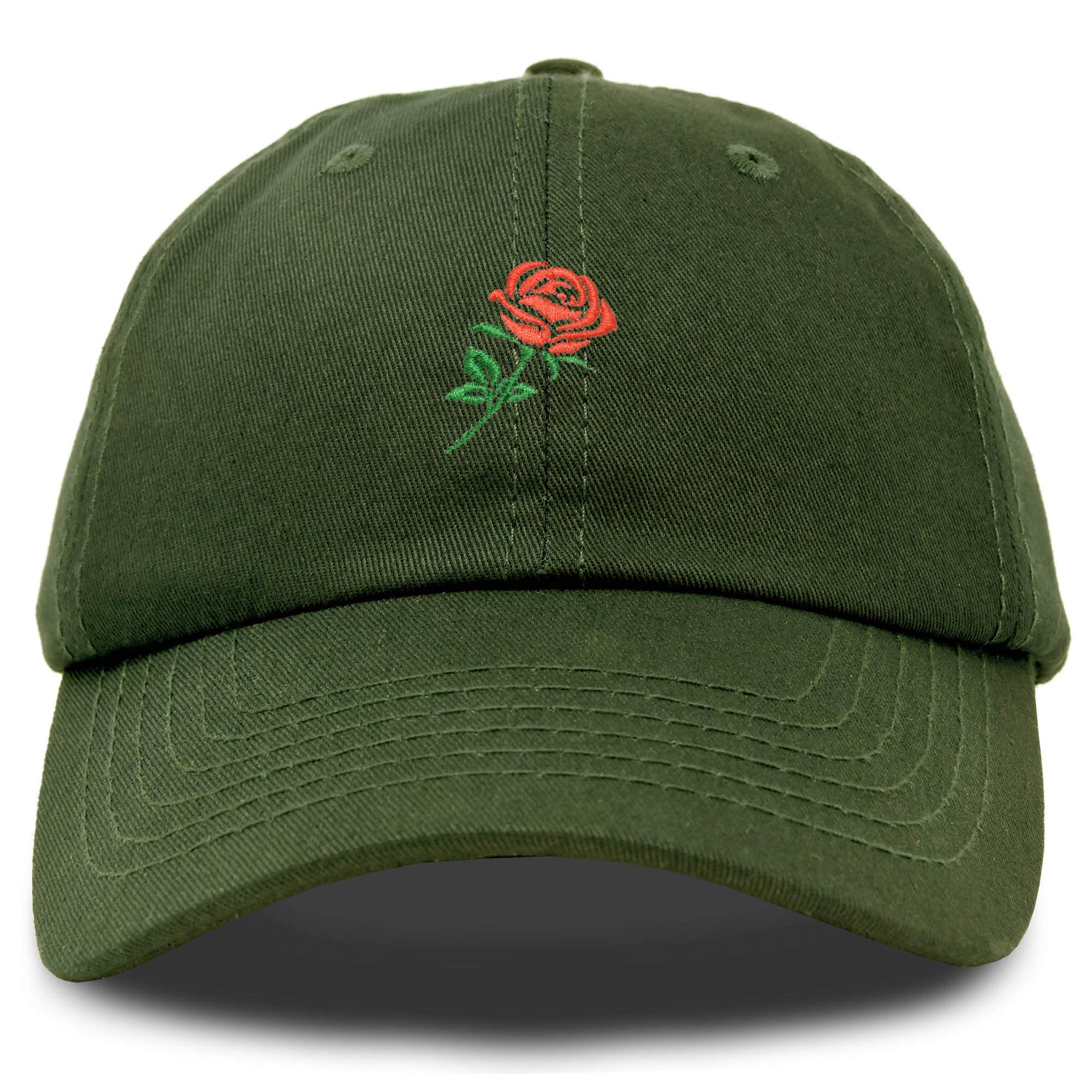 Premium Embroidered Red Rose Baseball Cap for Women - Stylish DALIX Fashion Hat for Outdoor Activities, Parties & Casual Wear