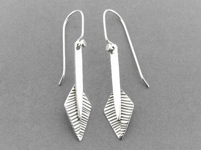Diamond Shield Drop Earrings for Women - 925 Sterling Silver Dangle Earrings - Elegant Jewelry Gift for Birthday, Anniversary & Special Occasions