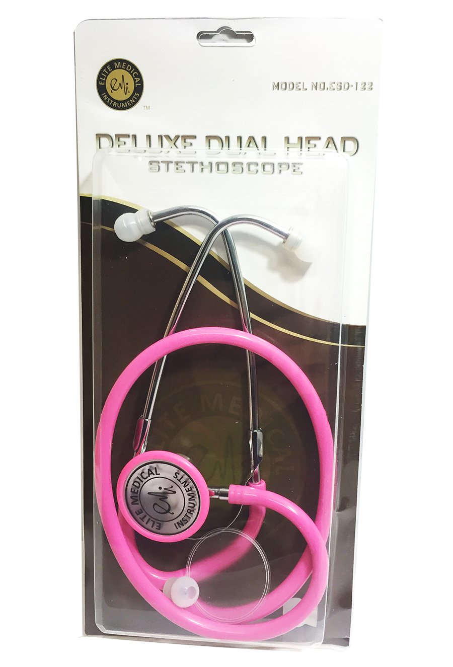 EMI Dual Head Stethoscope - Pink Professional Medical Stethoscope for Doctors, Nurses & Students - Ideal for Clinical Use, Physical Exams & Healthcare Training