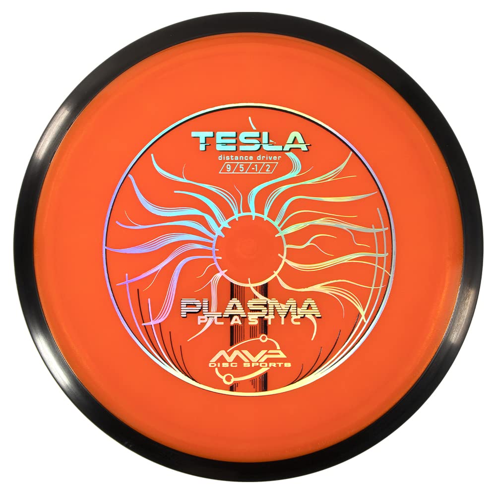MVP Disc Sports Plasma Tesla Disc Golf Driver - High Speed Distance Driver for Professional & Amateur Players (Colors May Vary) | Perfect for Tournament Play & Long Distance Throws