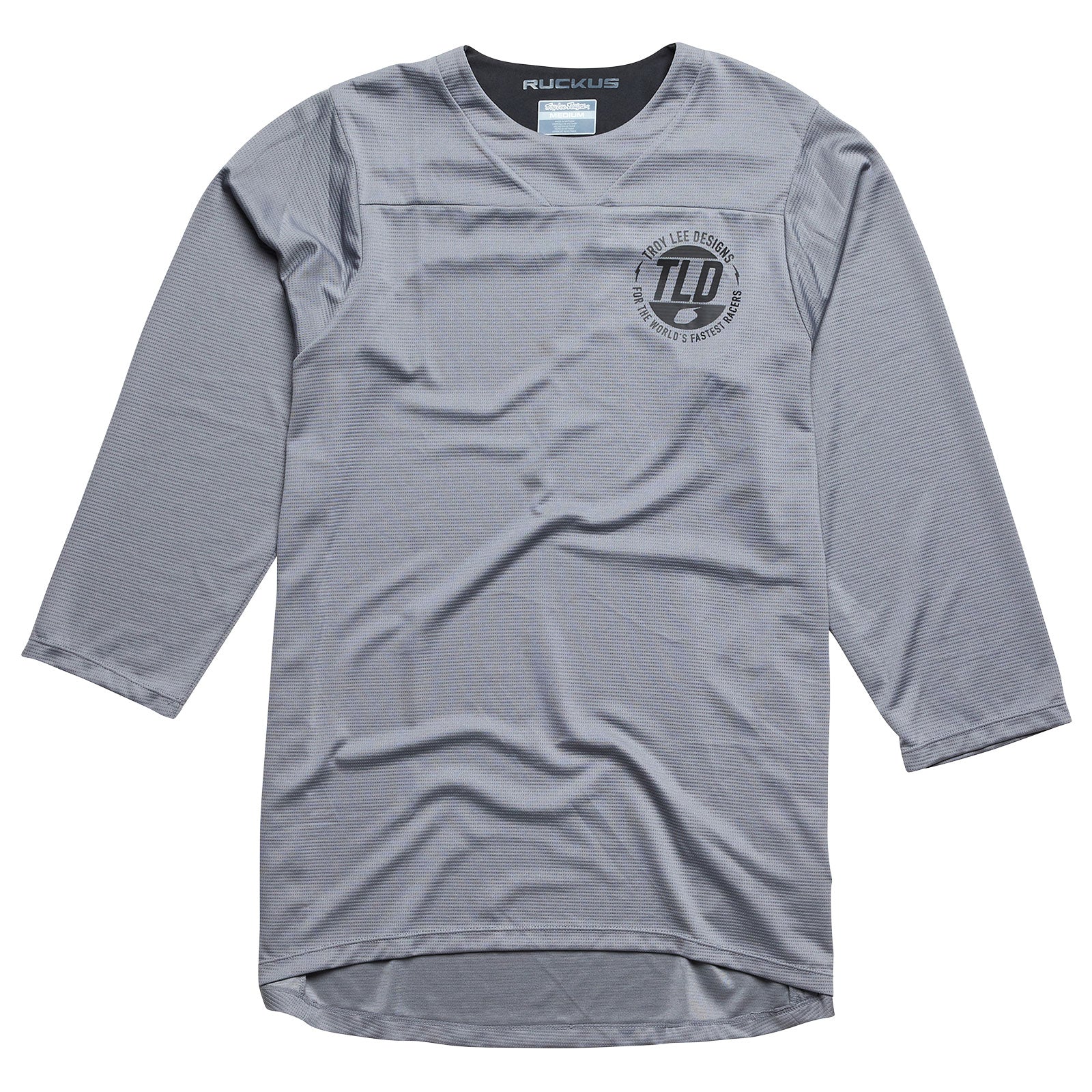 Ruckus 3/4 Sleeve Baseball Jersey - Charcoal Grey for Men's Sports & Casual Wear - Perfect for Baseball, Softball, and Street Style Fashion