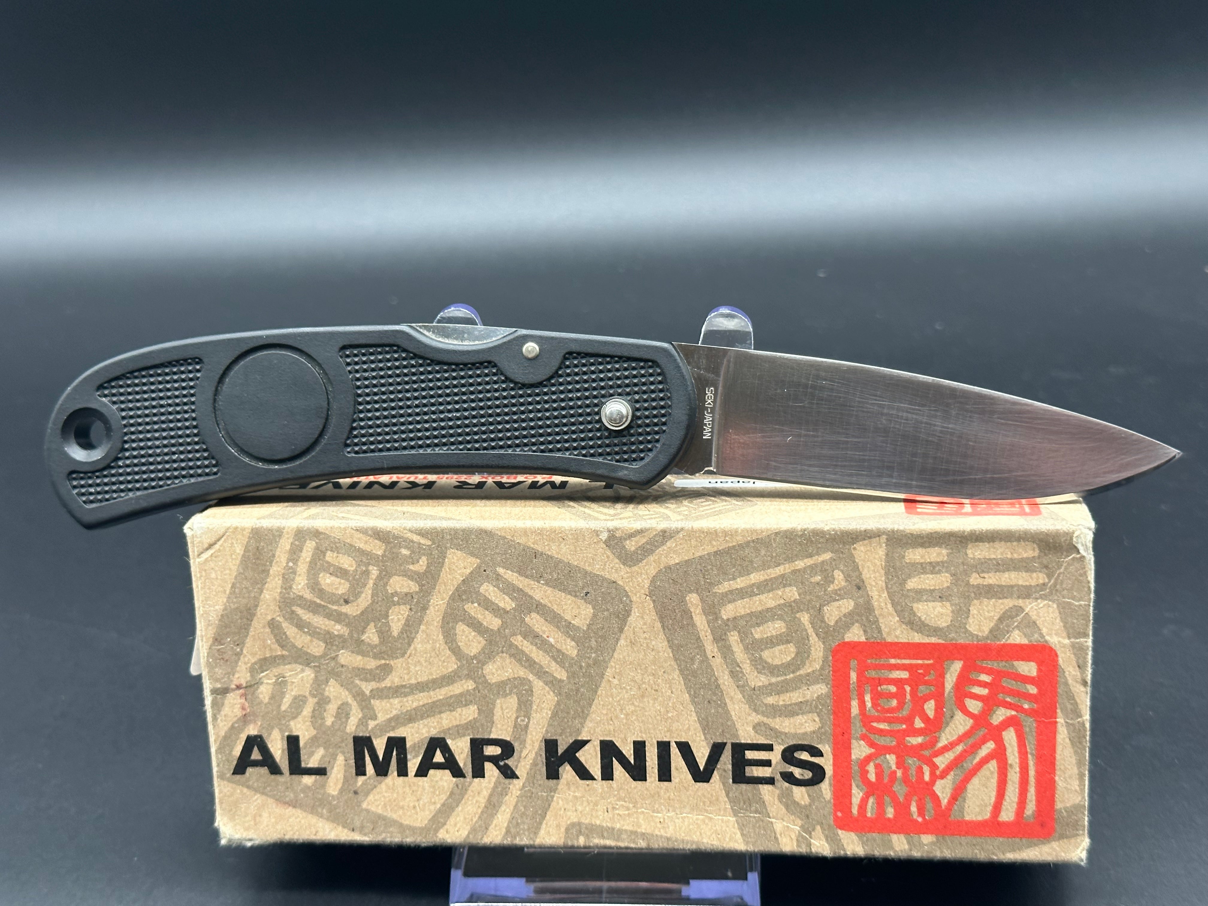Premium Al Mar ATS-34 Stainless Steel Folding Knife - Tactical EDC Pocket Knife for Outdoor Camping, Hunting & Survival Gear