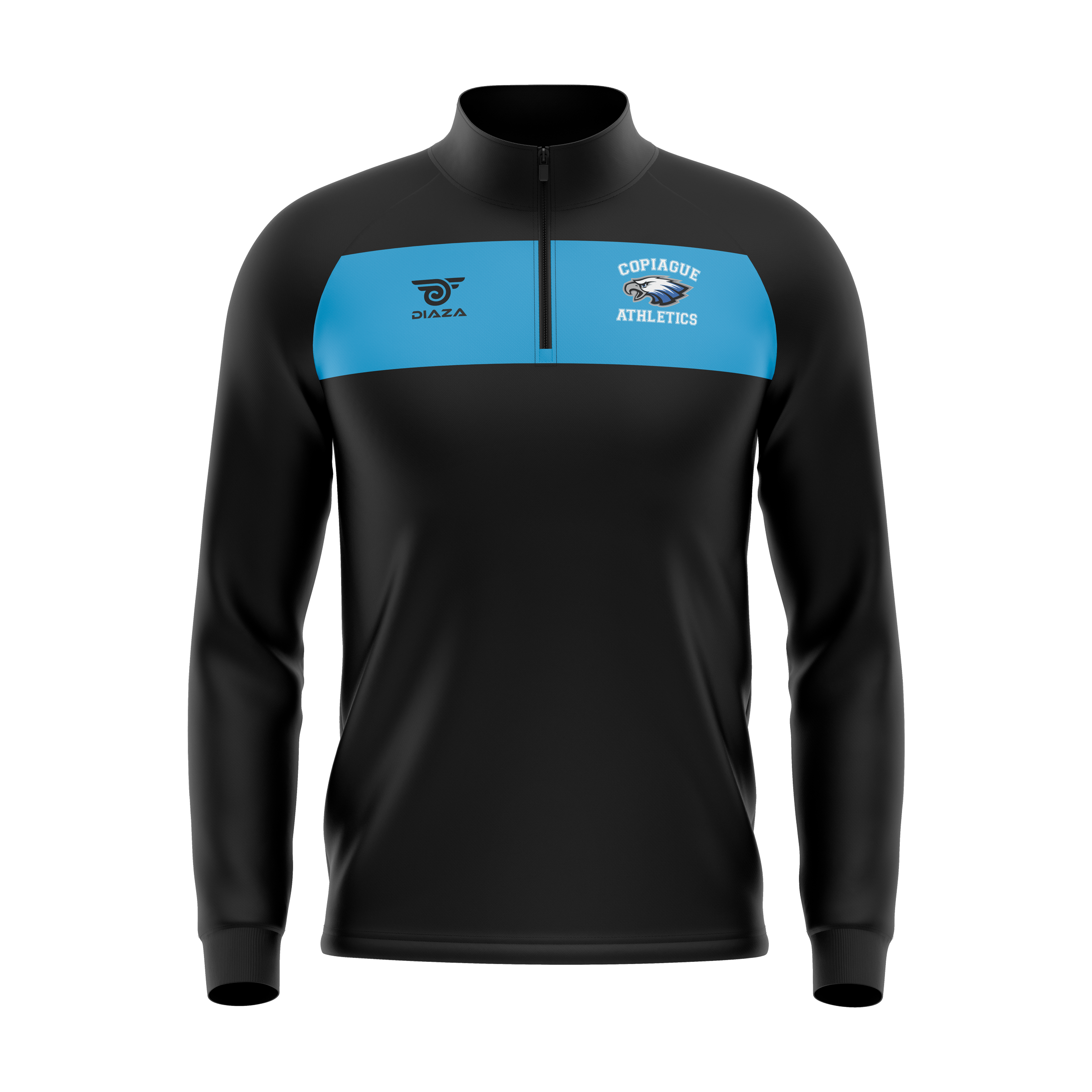 Copiague Athletic 3/4 Zip Up Jacket for Men & Women - Lightweight Performance Pullover for Running, Golf & Outdoor Activities
