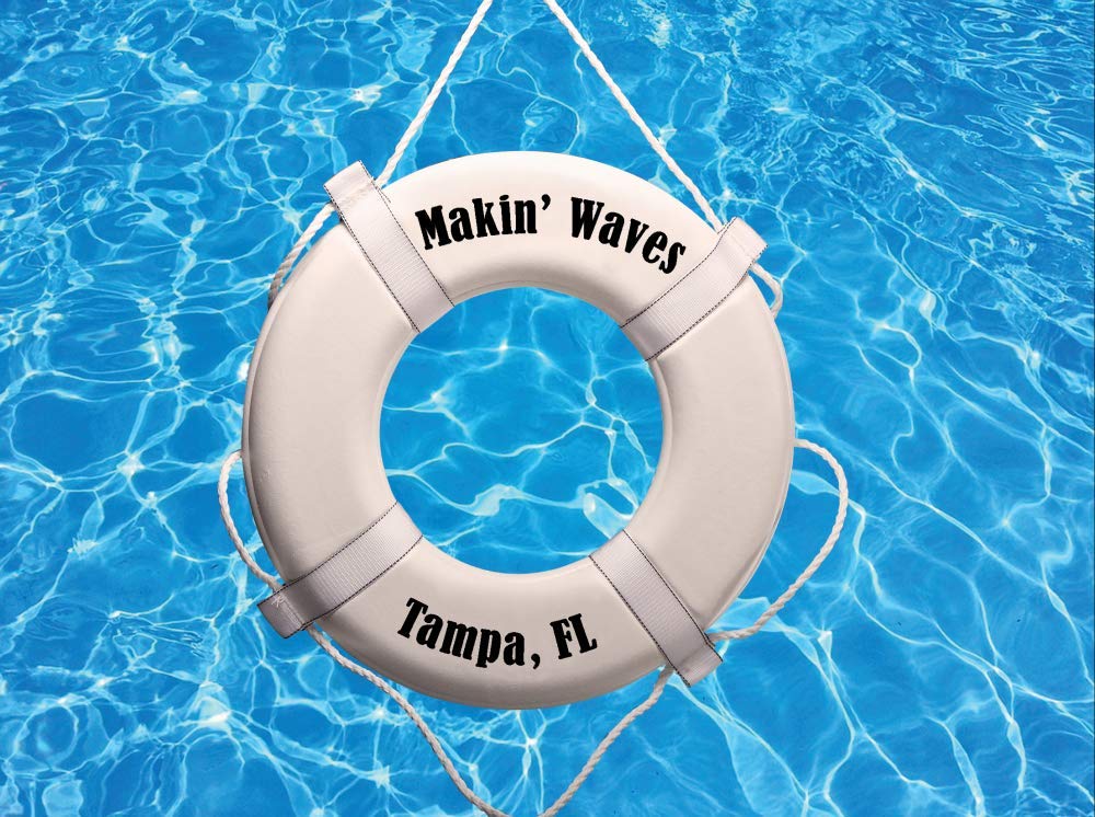 US Coast Guard Approved Personalized Life Ring Buoy - Safety Float for Boats, Pools & Water Rescue - Durable Wall Decor for Marine & Nautical Themed Spaces