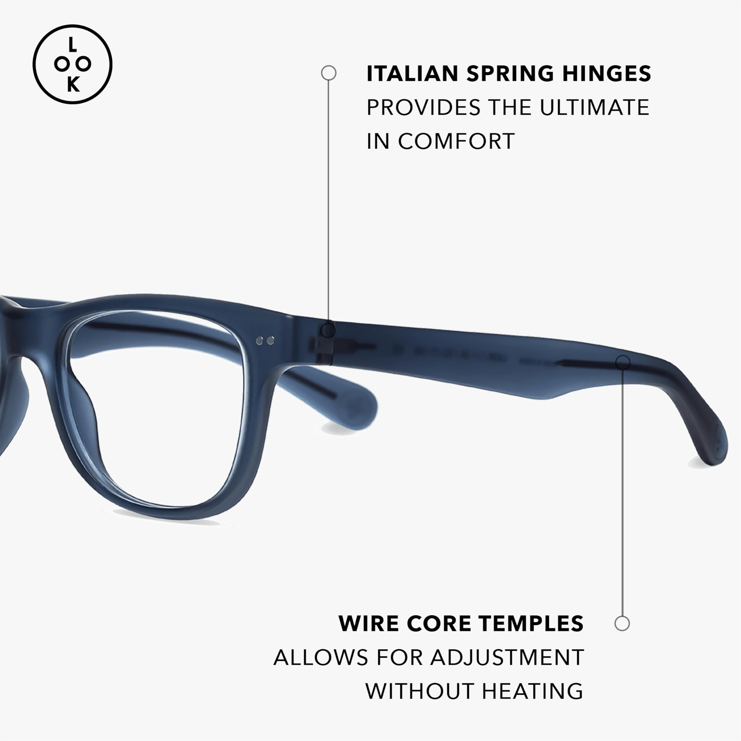 LOOK OPTIC Sullivan Reader - Stylish Unisex Reading Glasses with High Optical Quality, Comfortable & Scratch Resistant Lenses - Perfect for Reading Books, Using Digital Devices & Everyday Wear